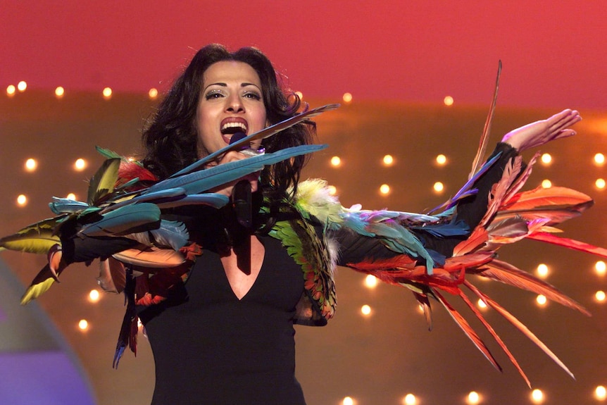 Dana International performs at Eurovision 1998