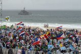 World Youth Day pilgrims from all over the world gather on Copacabana Beach