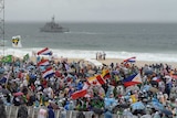 World Youth Day pilgrims from all over the world gather on Copacabana Beach