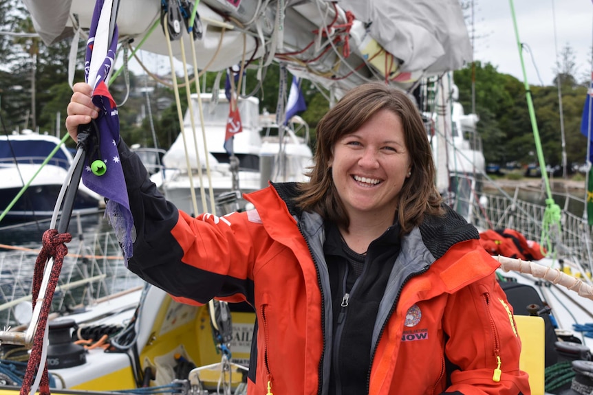 Lisa Blair on boat.