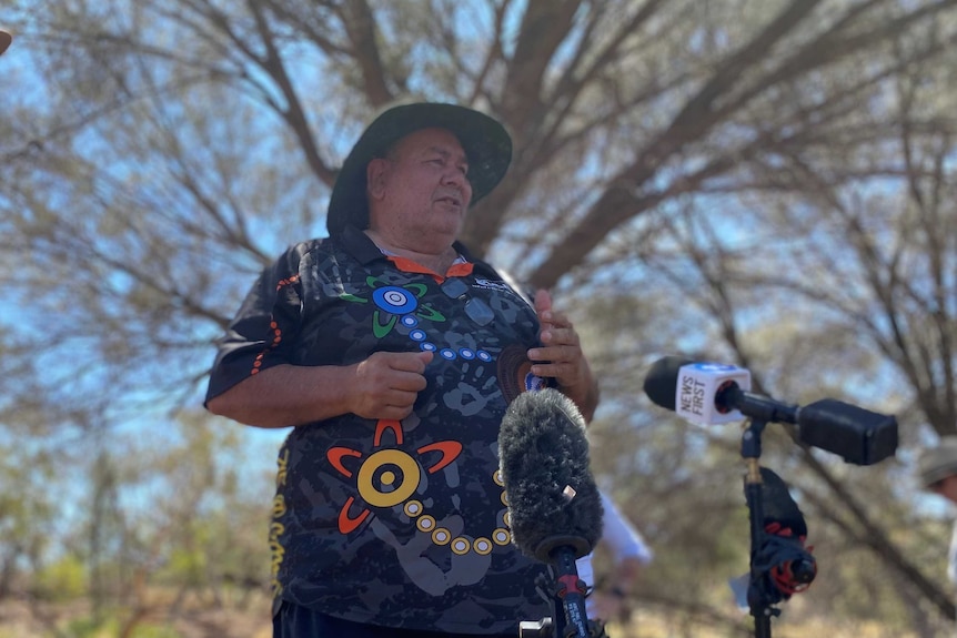 Lawrence Clarke is a Ngyiampaa traditional owner of the Cobar area.