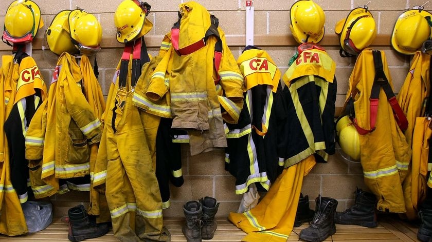 CFA uniforms hang at Hurstbridge