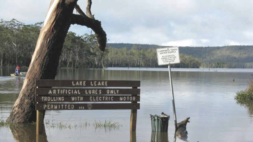 Lake Leake received 81 millimetres in the downpour.