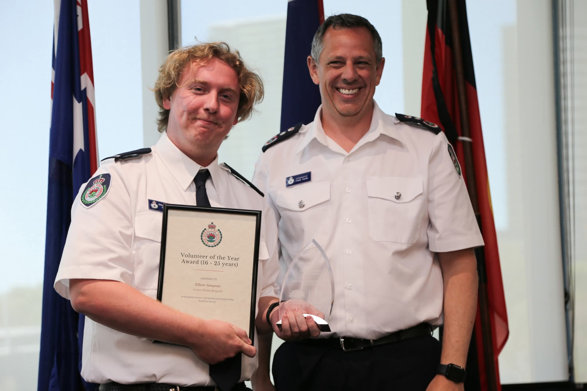 Young RFS volunteer recognised for outstanding service Young RFS volunteer recognised for outstanding service