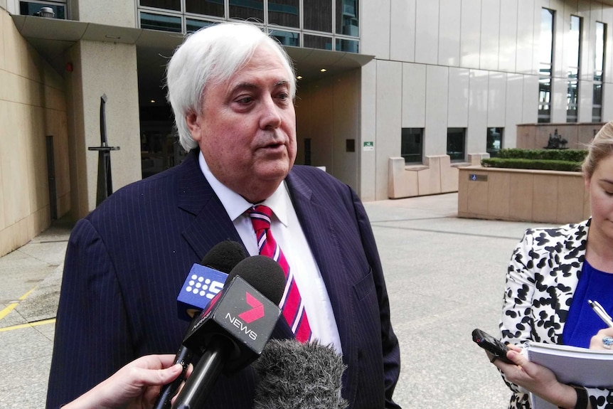 Clive Palmer has appeared in the Federal Court