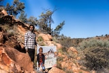 SINGLE USE ONLY Vincent Namatjira and portrait on Country