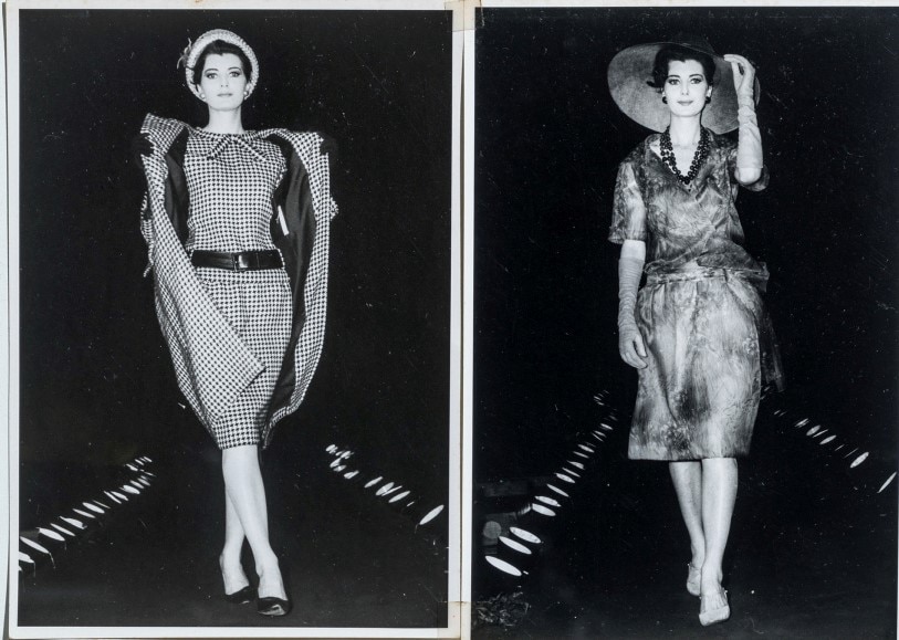 Australian model Gay Welch on a catwalk.