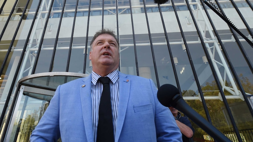 Rod Culleton outside the High Court