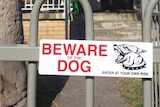 'Beware of the dog' sign outside a house