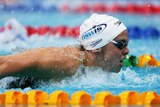 Libby Trickett competes in women's 100m butterfly