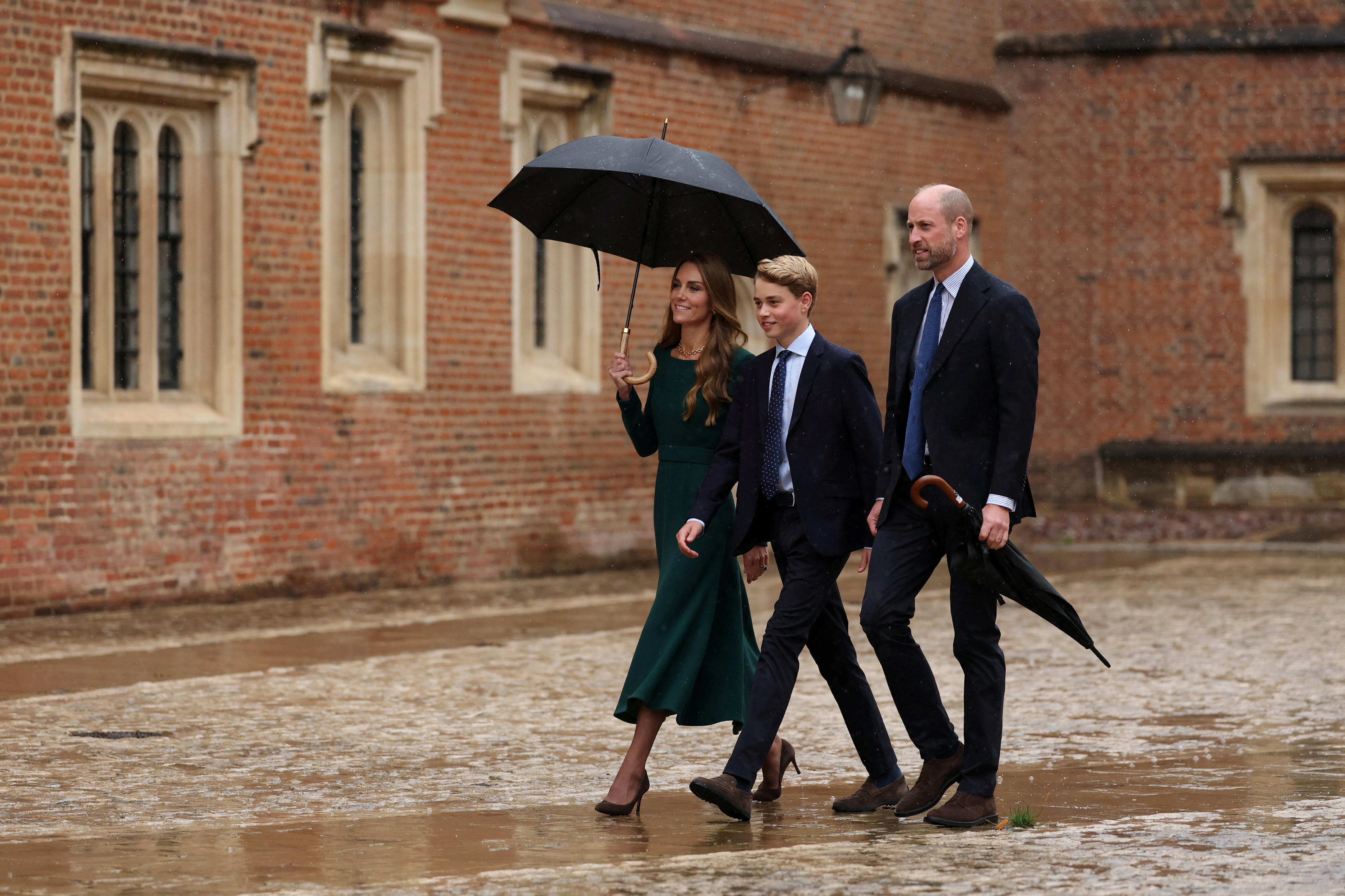 Prince George arrives at Eton College for first day at new school