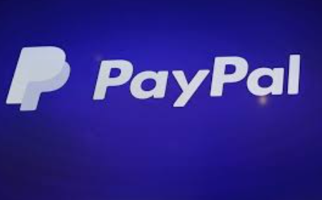 A blue and white image of online payments giant PayPal