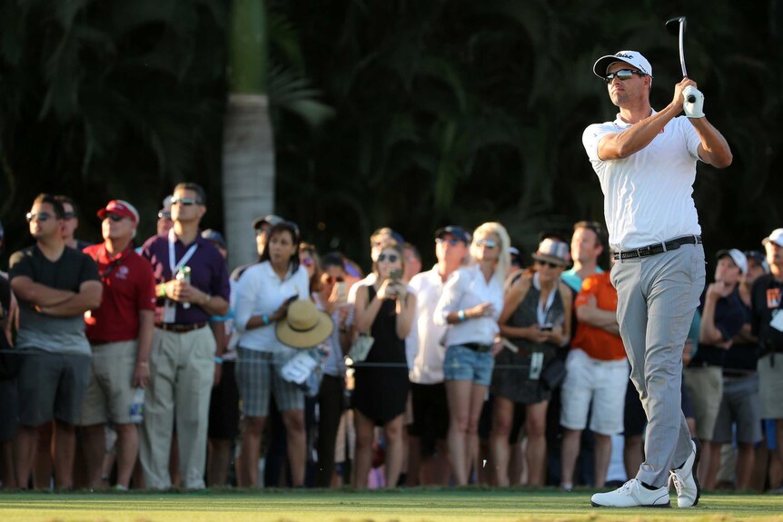 Adam Scott during the final round of the WGC event in Miami