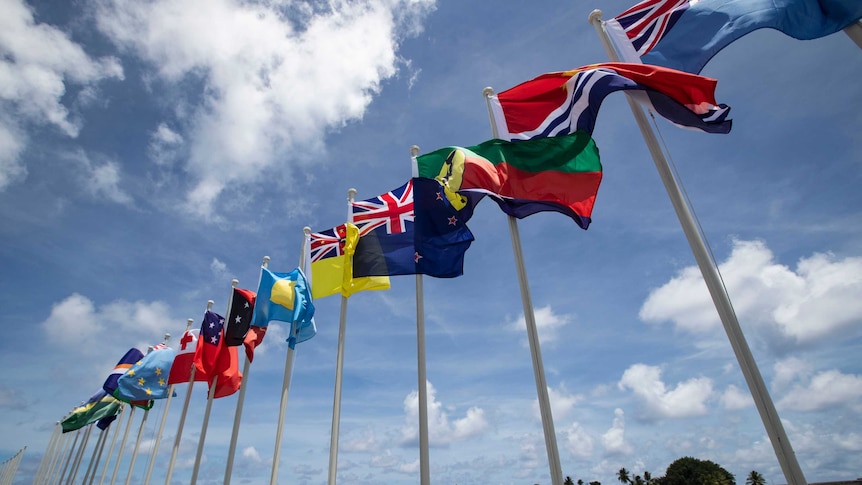 National flags for the Pacific Islands Forum