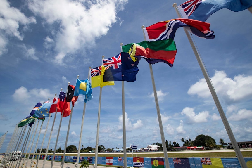 National flags for the Pacific Islands Forum