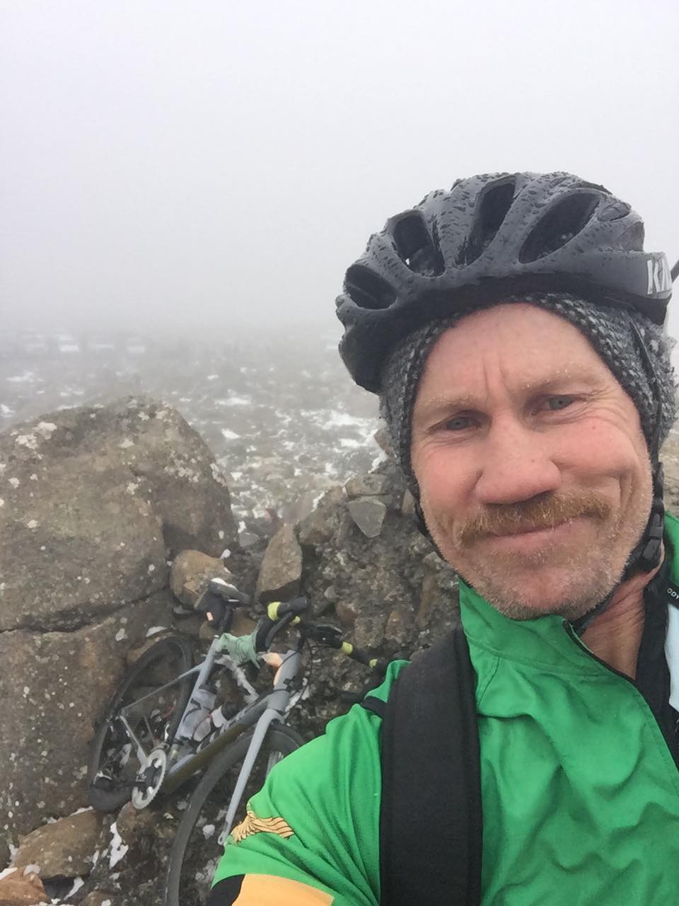 Saddle sores and inclement weather hamper cycling circumnavigation attempt, but record still taken