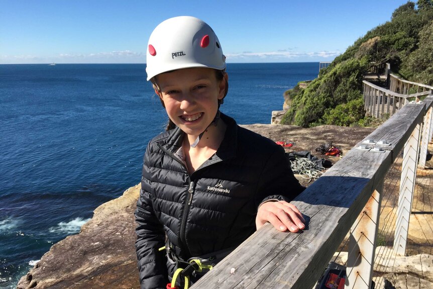 Climber Leah Jeffries, 14