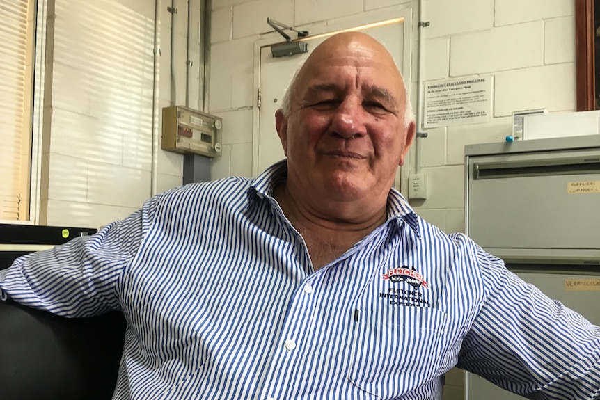 Roger Fletcher in his Dubbo abattoir offices.