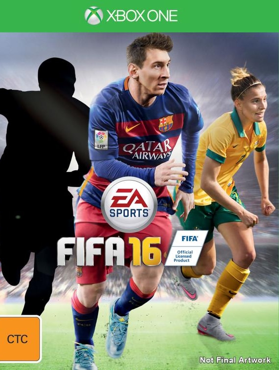 FIFA 16 cover featuring Steph Catley