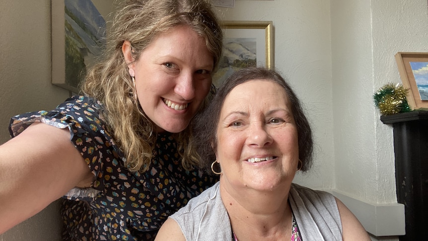 Steph and her mum snap a selfie
