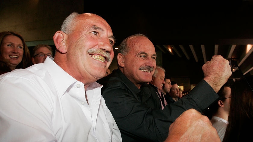 Legendary: Jesaulenko (R) played in Carlton's premiership sides in 1968, 1970 and 1972. (File photo)