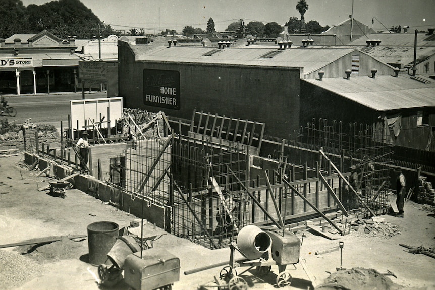 Bunker in Glenelg during construction