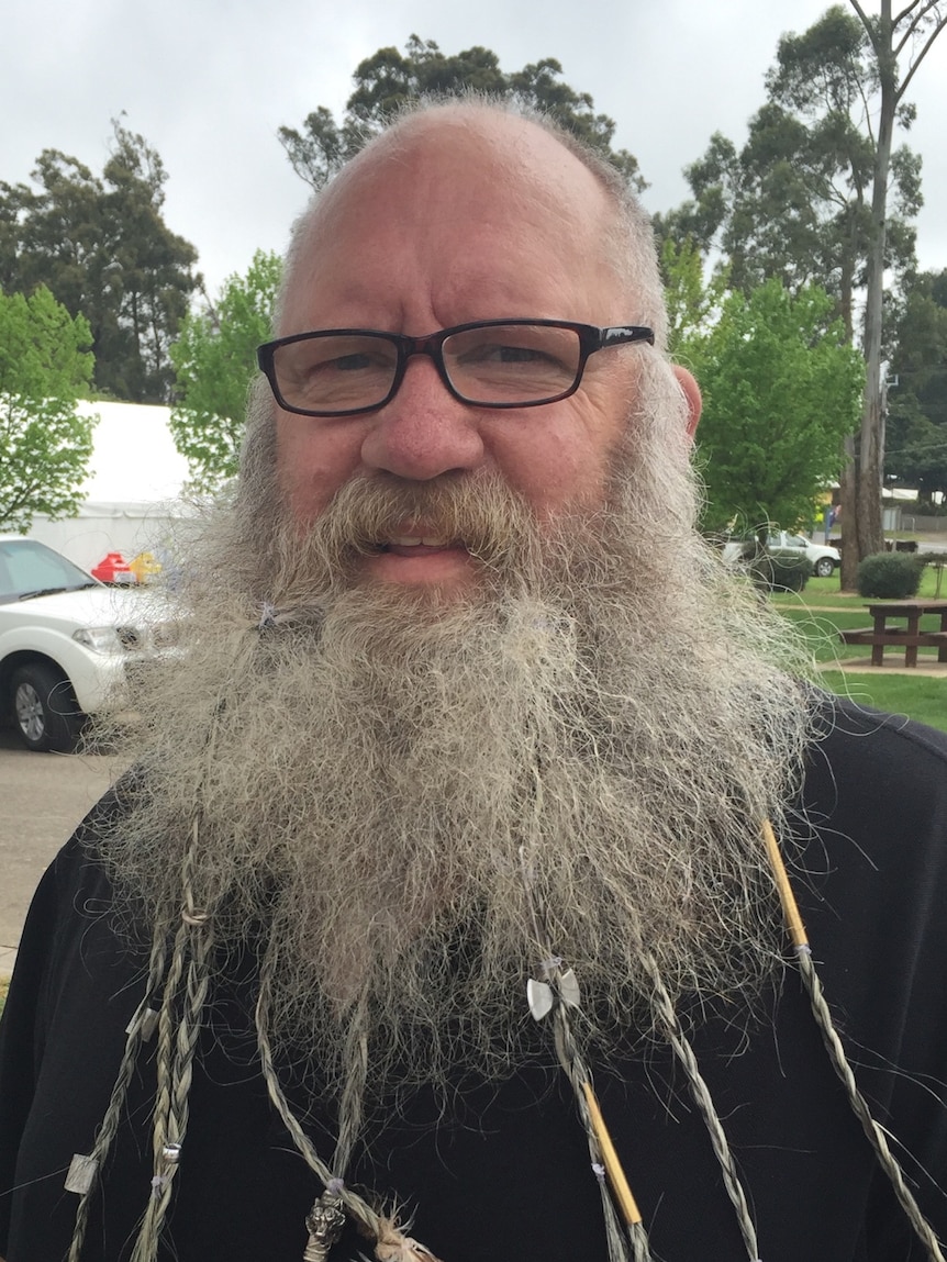Glenn Barlow, won the inaugural Kinglake beard competition.
