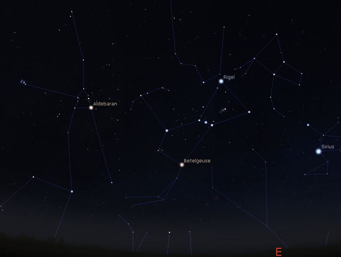 Star map of Orion