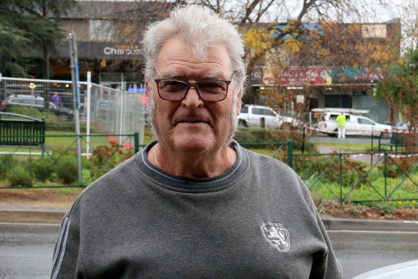 Wim Essens standing outside in the Berwick shopping centre.