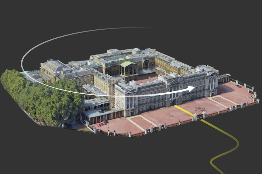 A 3D model of Buckingham Palace