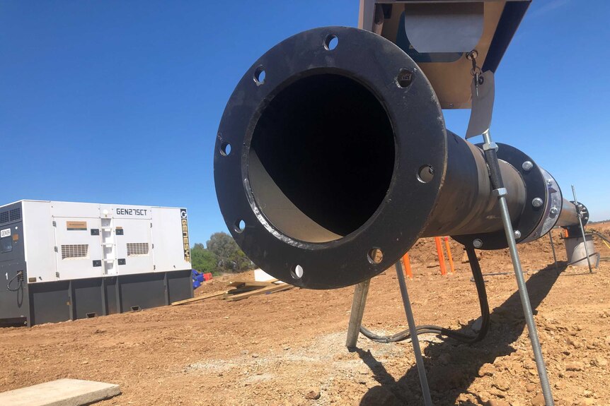 A new bore pipe installed on the farm.