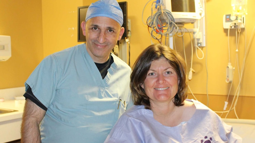 Carolyn Chisholm with US gynaecologist Dr Dionysios Veronikis