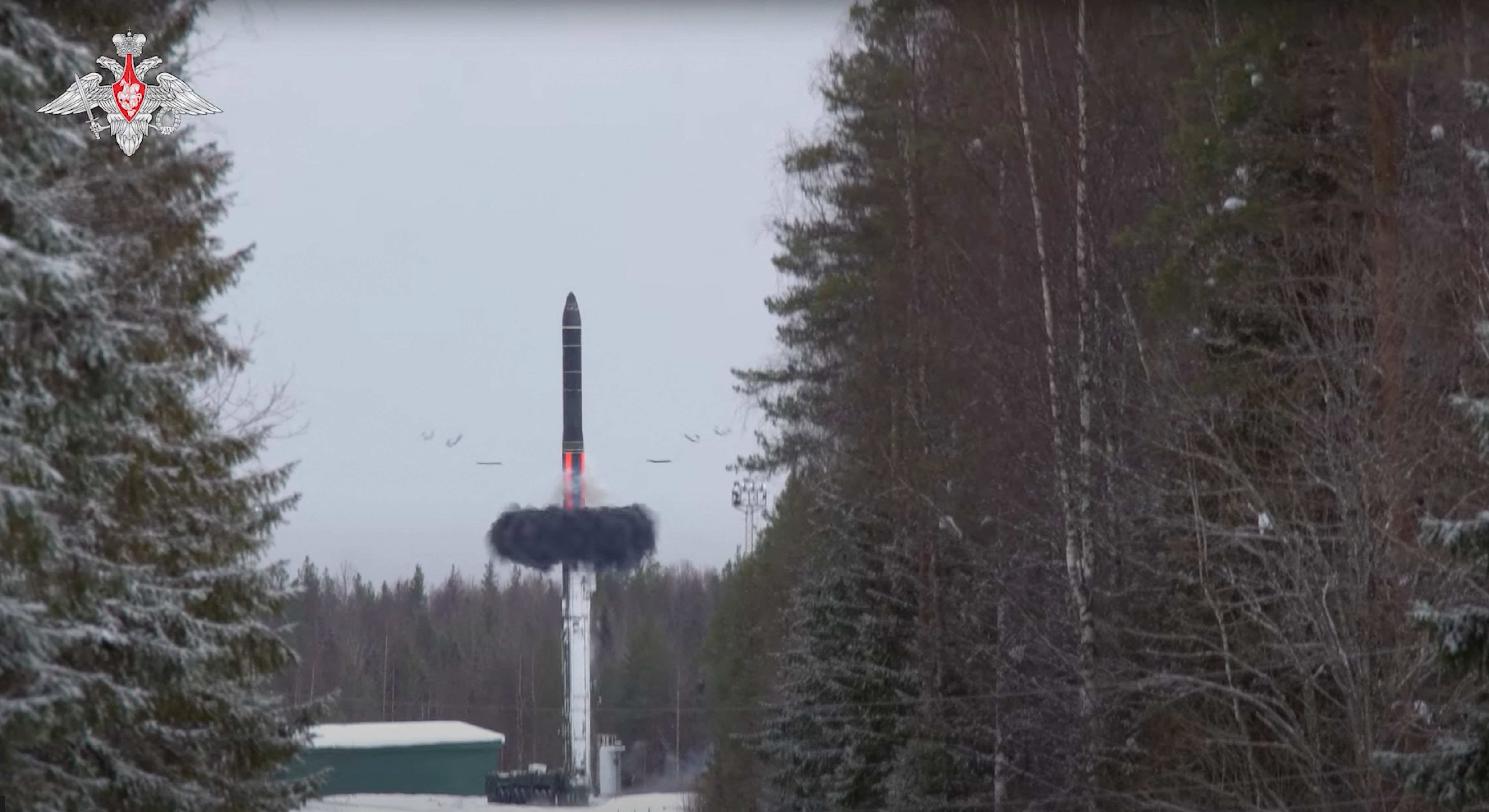 A Russian Yars intercontinental ballistic missile is launched.