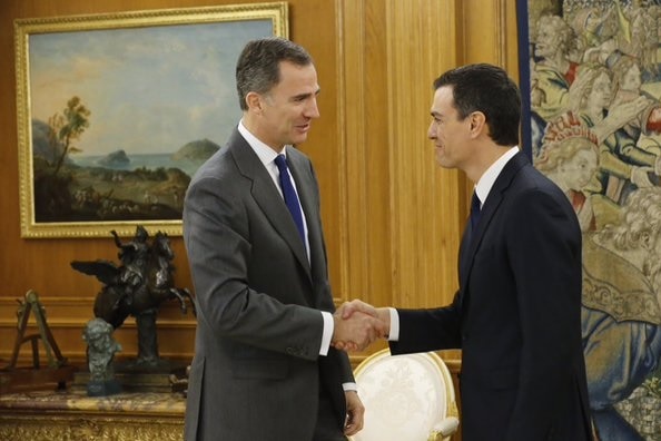 King Felipe with Pedro Sanchez