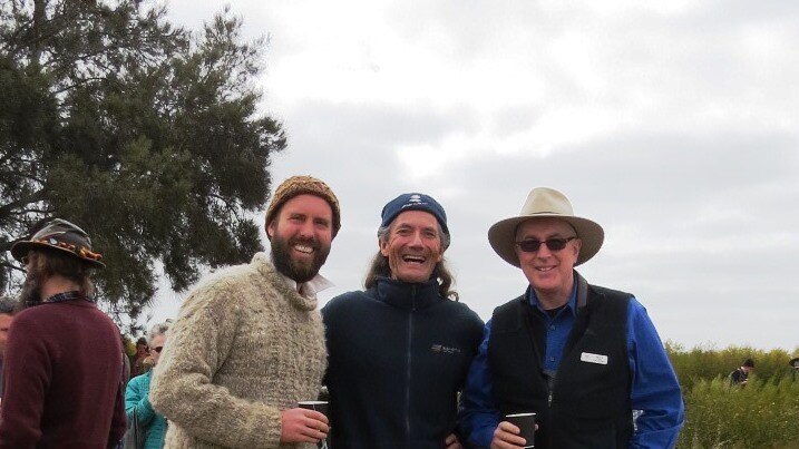 A photo of Luke Bayley, Simon Smale and Gerard O'Neill from Bush Heritage.