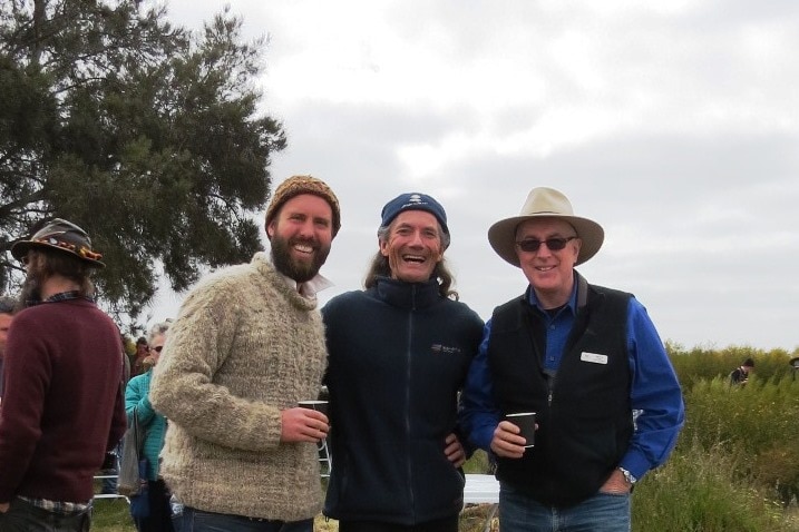 A photo of Luke Bayley, Simon Smale and Gerard O'Neill from Bush Heritage.