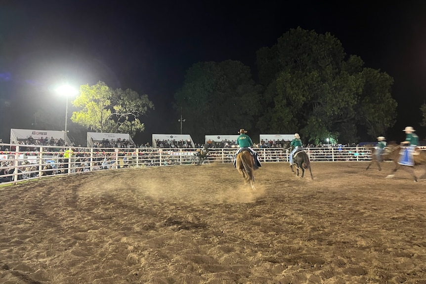 Men on horseback at the Kununurra rodeo