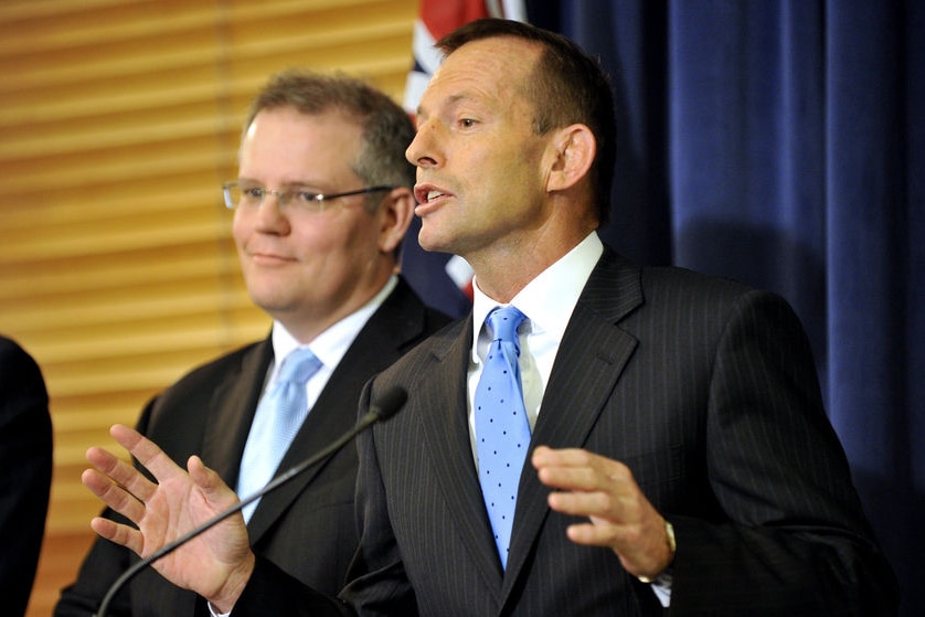 Tony Abbott (right) and Scott Morrison (AAP: Alan Porritt)