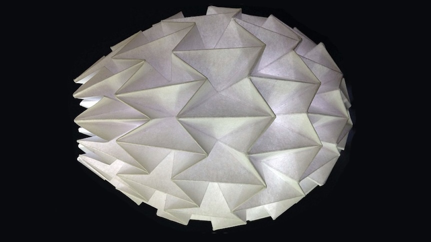 A lumifold lamp folded from paper