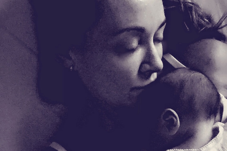 Michelle Bridges with baby son Axel in 2016