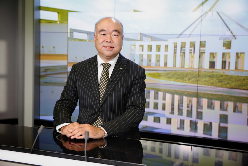 Liberal MP Ian Goodenough in ABC TV studio (6 Sept 2017)