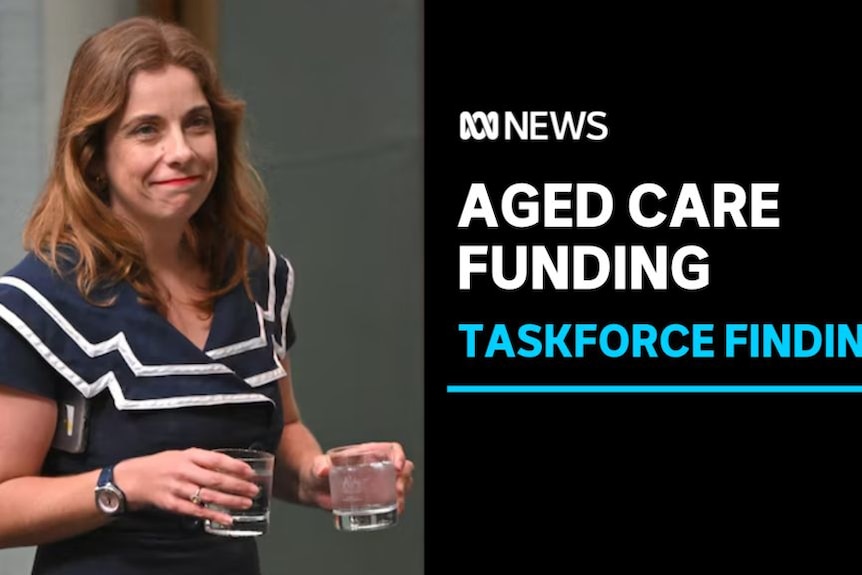 Aged Care Funding, Taskforce Findings: Chair of the Aged Care Taskforce Labor MP Anika Wells carrying two glasses of water.
