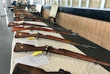 Gun collection at Hobart show