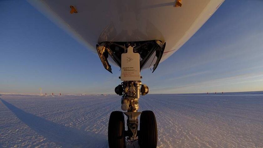 The Airbus A319 which is about to return from its first passenger flight to Antarctica