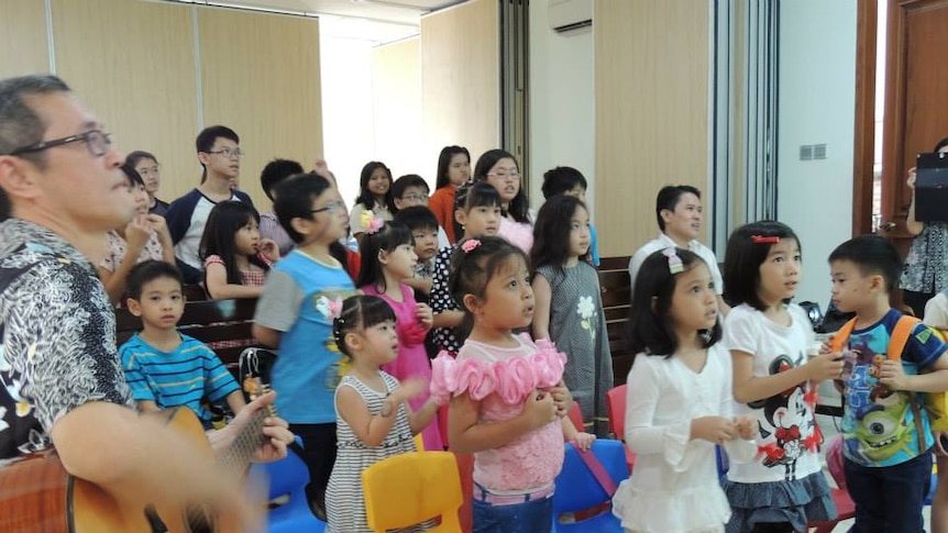 Ibadah Sekolah Minggu (Anak) GKT Jemaat Bethany Pusat di Jakarta.