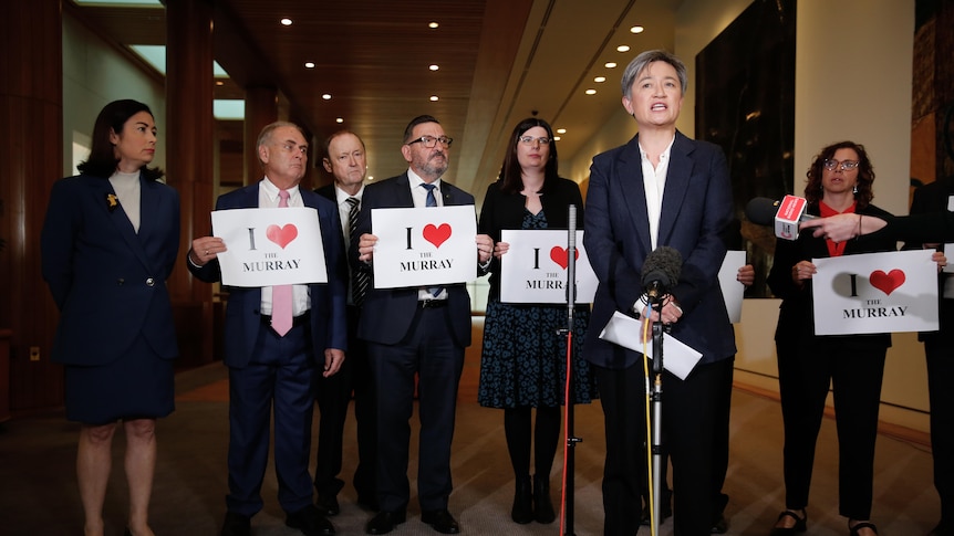 Penny Wong speaking on the Murray-Darling basin water plan. June 2021.