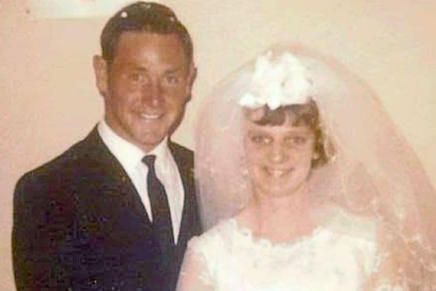 Geoffrey Gordon Adams and Colleen Adams on their wedding day.