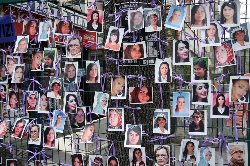 International Women's Day murdered women photo exhibition Ankara