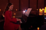 Kate Middleton plays piano during 'Together at Christmas' performance