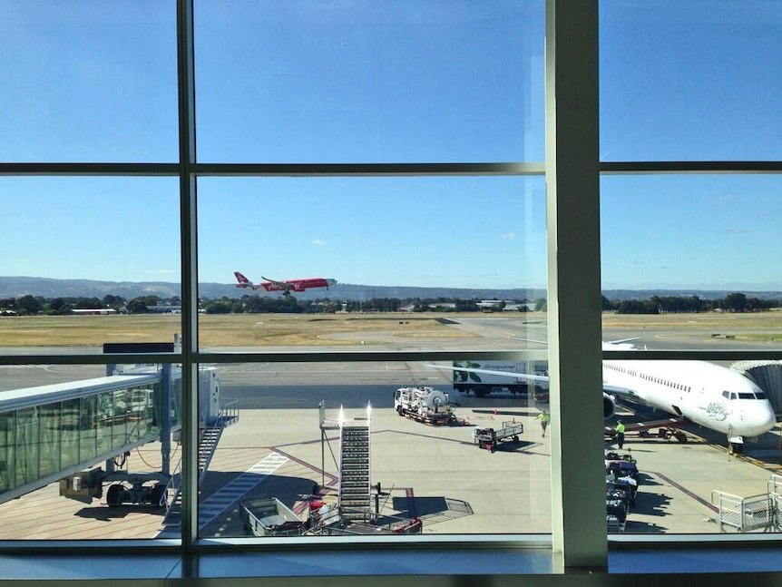 Aircraft touches down in Adelaide